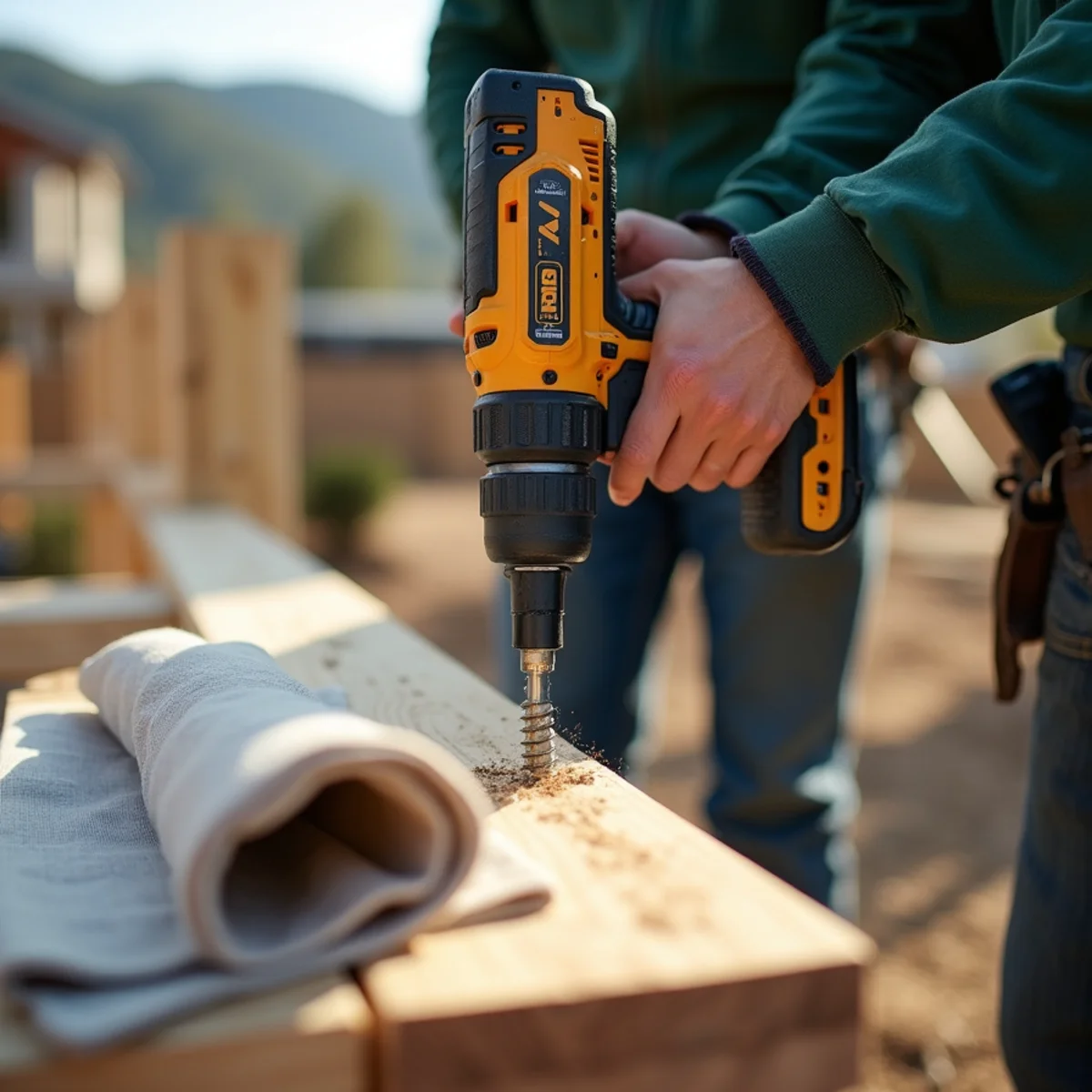 Driving heavy ceramic structural screws to replace loose nails along fence rails