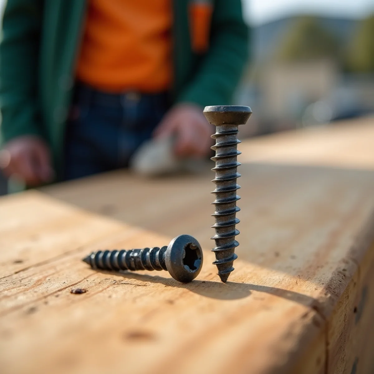Coarse deep threads and ceramic coating of high-performance exterior fence screw