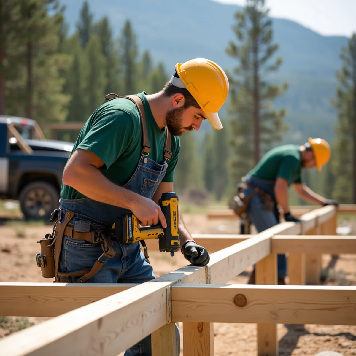 Securing three horizontal cedar framing rails with exterior screws