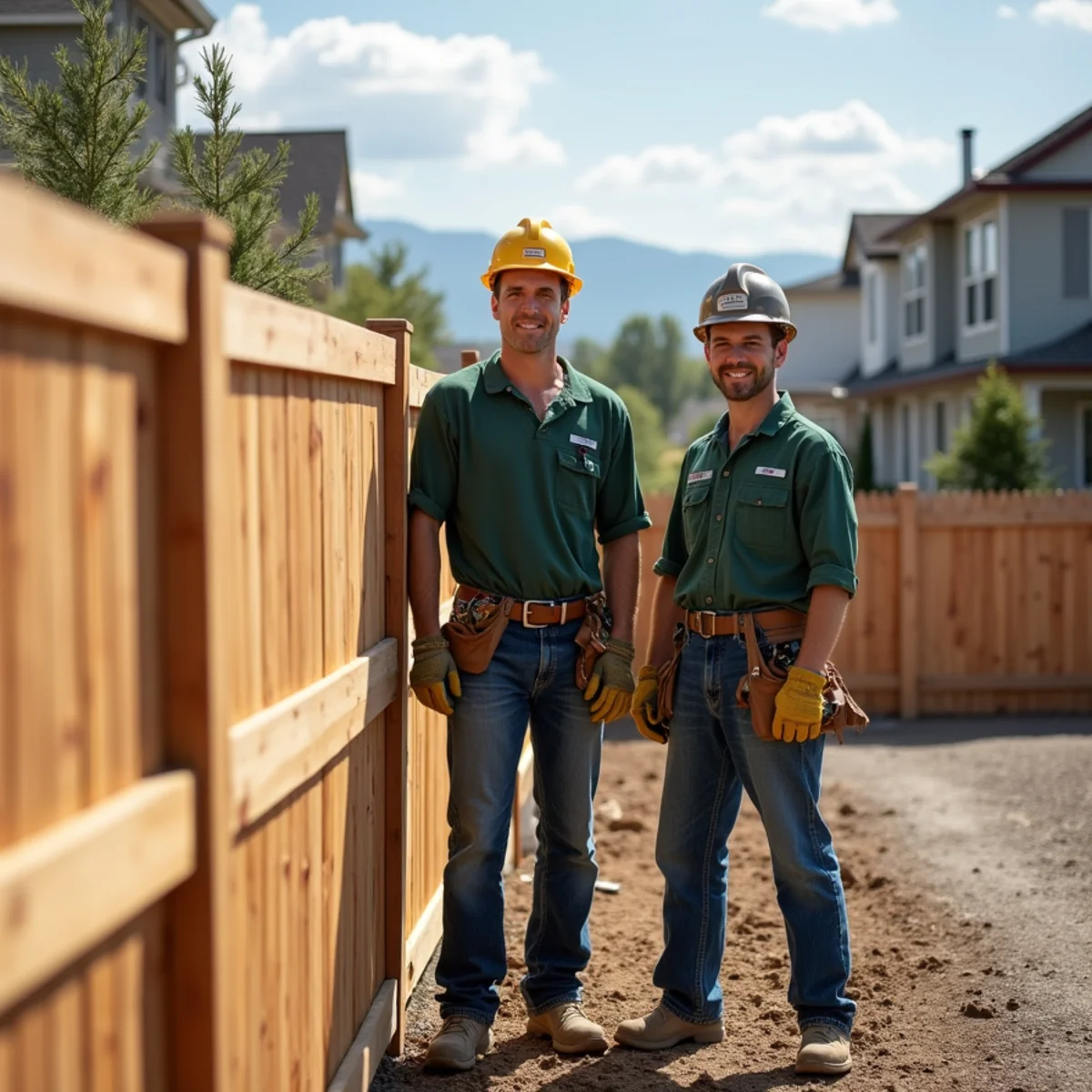 Sturdy three-rail cedar fence replacing shallow builder-grade fencing