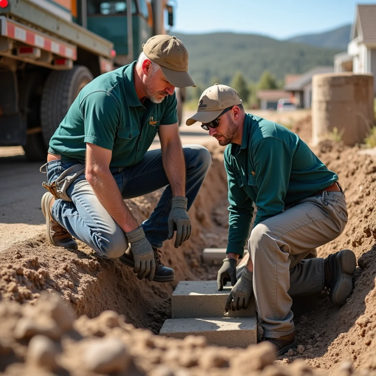 Inspecting 30-inch deep fence post footing below Palmer Divide frost line